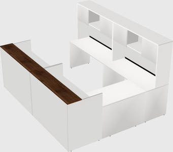Shared one sided u-shaped reception desk