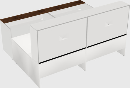 Shared one sided u-shaped reception desk