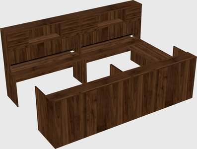 Shared one sided u-shaped reception desk