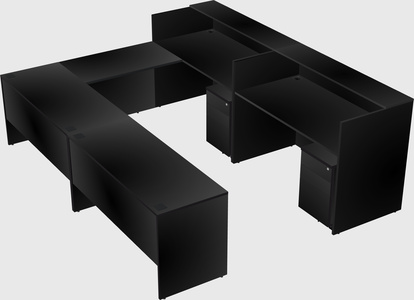 Shared one sided u-shaped reception desk