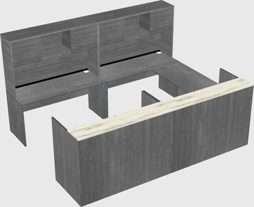 Shared one sided u-shaped reception desk