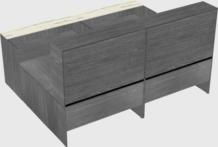 Shared one sided u-shaped reception desk