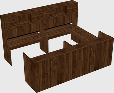 Shared one sided u-shaped reception desk