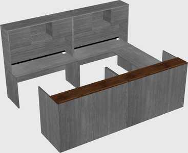 Shared one sided u-shaped reception desk
