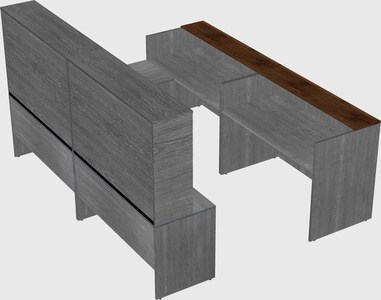 Shared one sided u-shaped reception desk