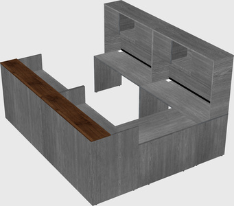Shared one sided u-shaped reception desk