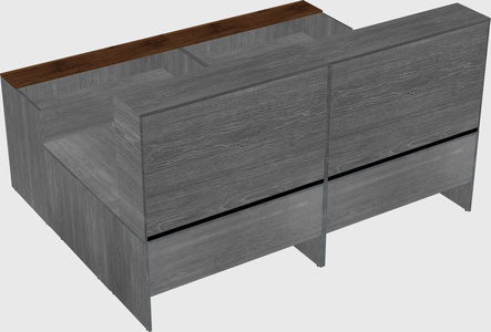 Shared one sided u-shaped reception desk