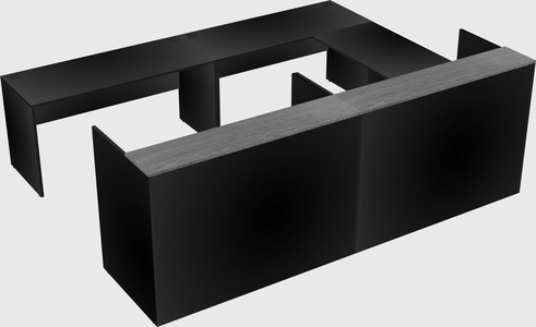 Shared one sided u-shaped reception desk