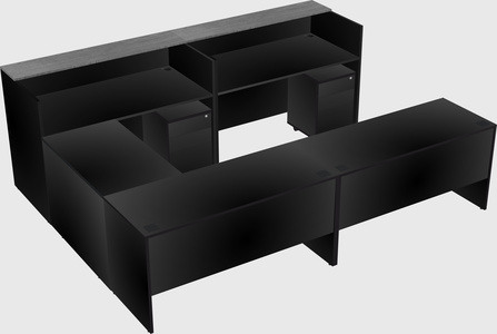 Shared one sided u-shaped reception desk