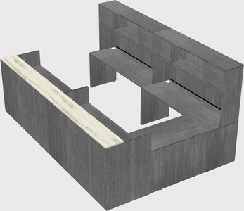 Shared one sided u-shaped reception desk