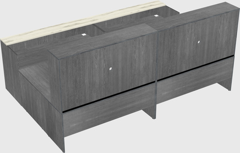 Shared one sided u-shaped reception desk