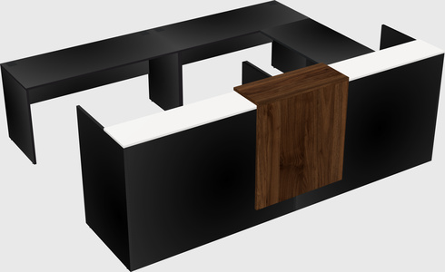 Shared one sided u-shaped reception desk