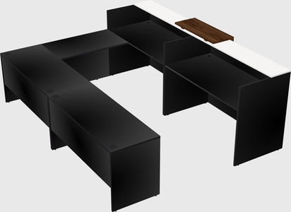 Shared one sided u-shaped reception desk