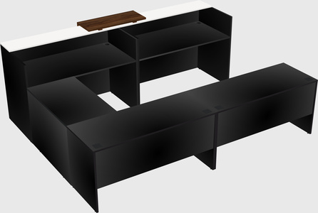 Shared one sided u-shaped reception desk