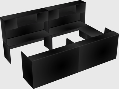 Shared one sided u-shaped reception desk