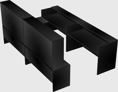 Shared one sided u-shaped reception desk
