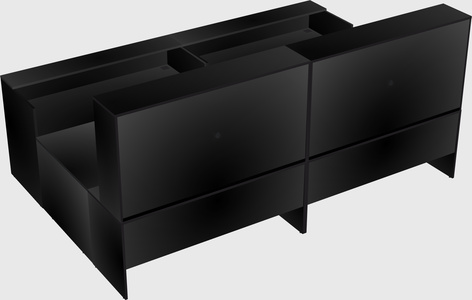 Shared one sided u-shaped reception desk