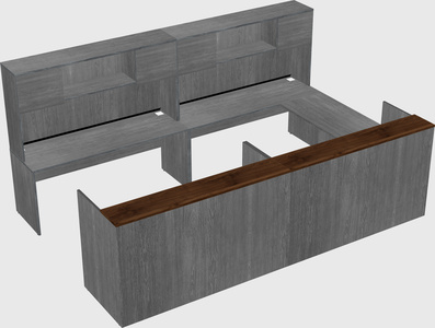 Shared one sided u-shaped reception desk