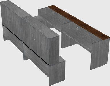 Shared one sided u-shaped reception desk