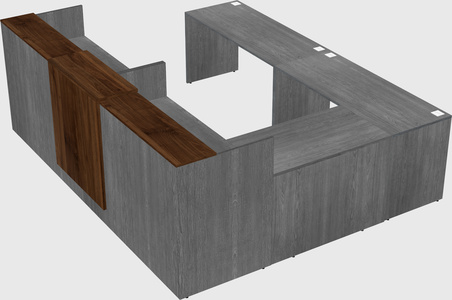 Shared one sided u-shaped reception desk