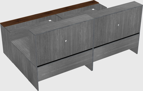 Shared one sided u-shaped reception desk