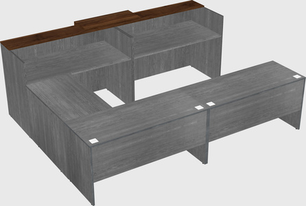 Shared one sided u-shaped reception desk