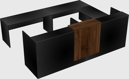 Shared one sided u-shaped reception desk