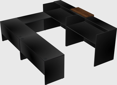 Shared one sided u-shaped reception desk