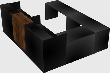 Shared one sided u-shaped reception desk
