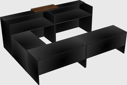 Shared one sided u-shaped reception desk