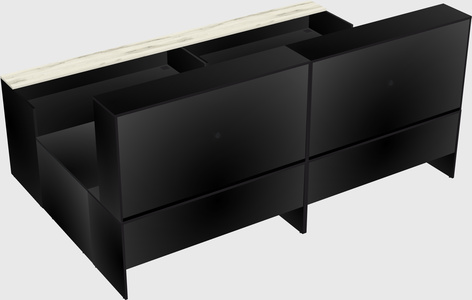 Shared one sided u-shaped reception desk