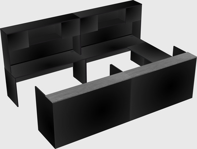 Shared one sided u-shaped reception desk