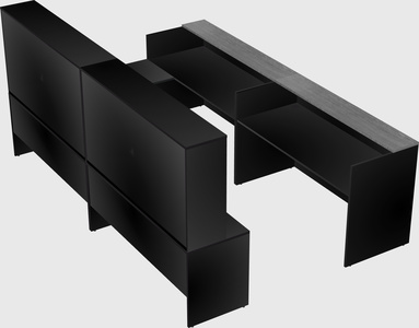Shared one sided u-shaped reception desk