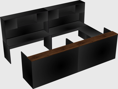 Shared one sided u-shaped reception desk