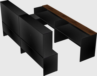 Shared one sided u-shaped reception desk