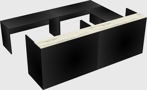 Shared one sided u-shaped reception desk