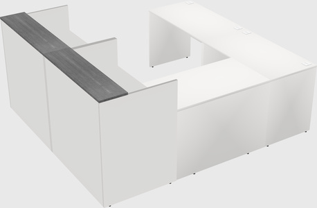 Shared one sided u-shaped reception desk
