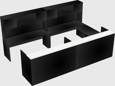 Shared one sided u-shaped reception desk