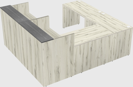 Shared one sided u-shaped reception desk
