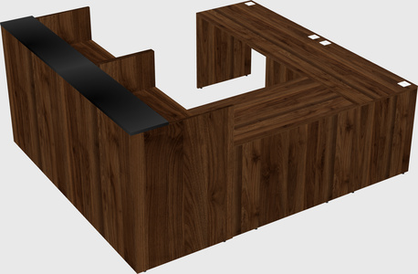 Shared one sided u-shaped reception desk