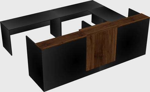 Shared one sided u-shaped reception desk