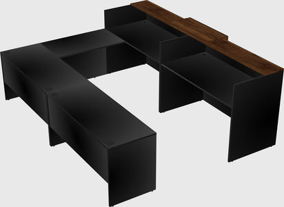 Shared one sided u-shaped reception desk
