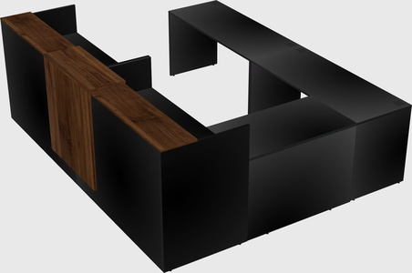 Shared one sided u-shaped reception desk