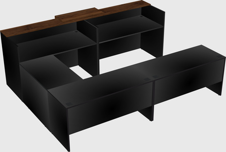 Shared one sided u-shaped reception desk