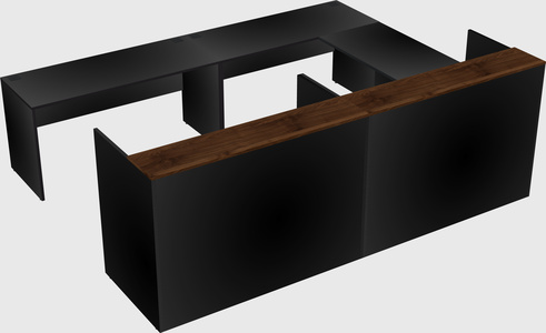 Shared one sided u-shaped reception desk