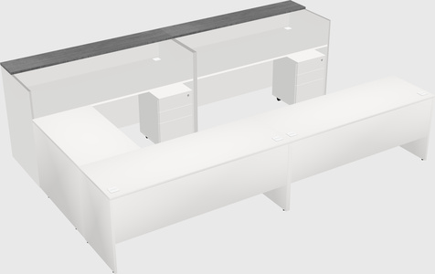 Shared one sided u-shaped reception desk