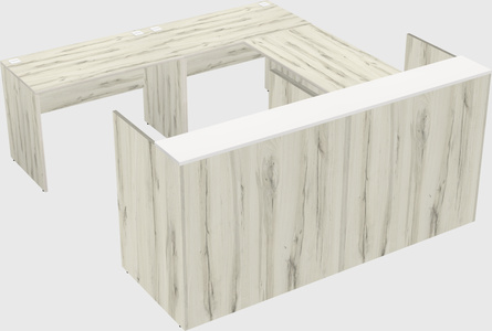 Shared one sided u-shaped reception desk