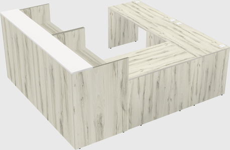 Shared one sided u-shaped reception desk