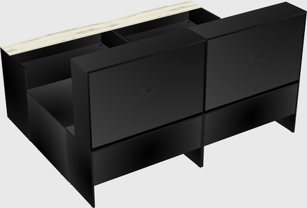 Shared one sided u-shaped reception desk