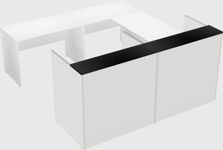 Shared one sided u-shaped reception desk